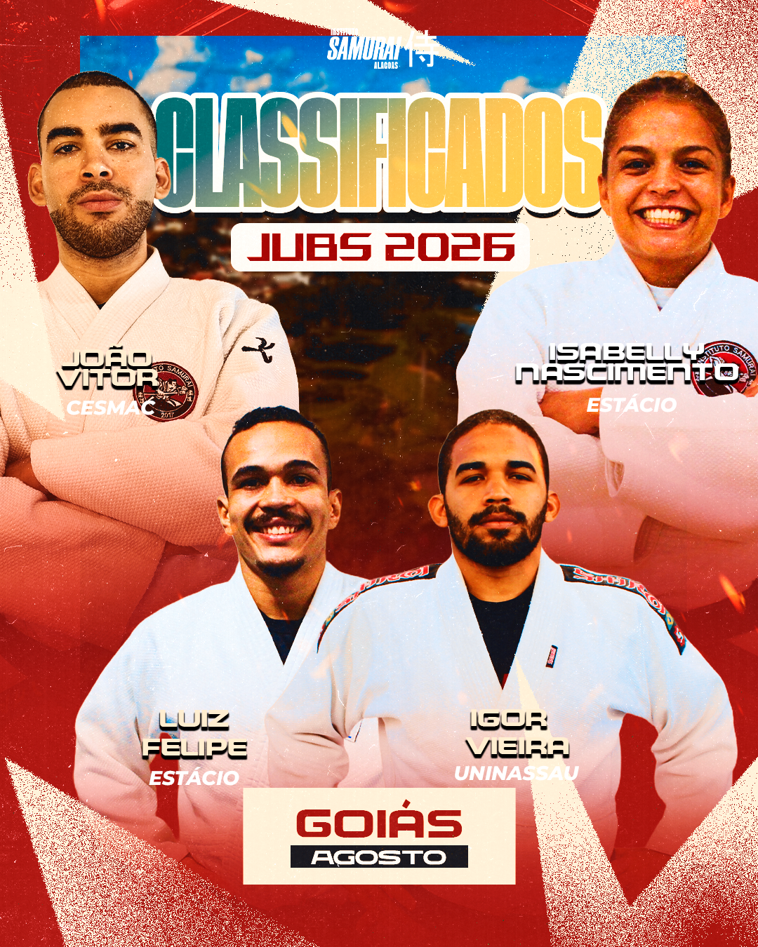 Quatro atletas do Instituto Samurai se classificam para os Jogos Universit&aacute;rios Brasileiros 2026